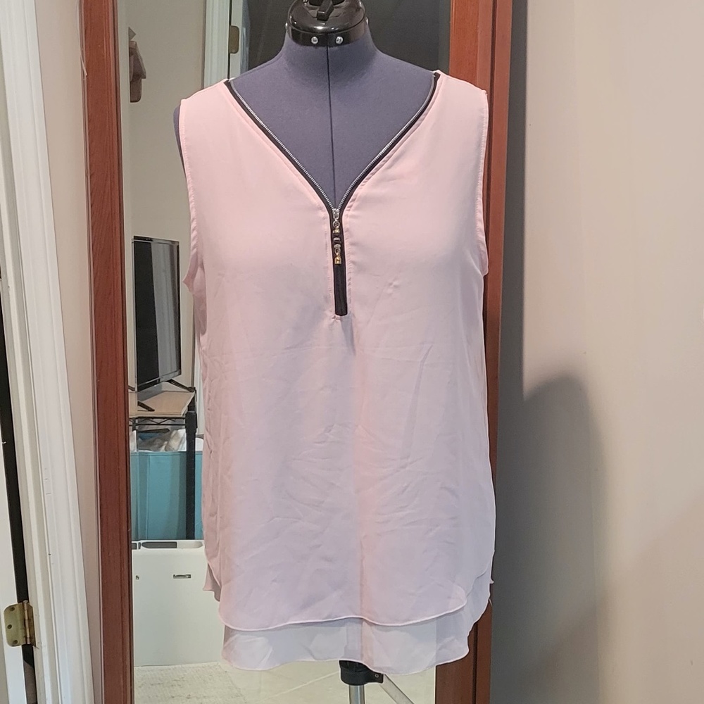 Pink Sheer Tank Top
